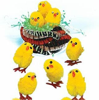 Baker Ross Mini Fluffy Chicks-paket od 12 komada, Uskrs, rukotvorina za djecu (E432), žuta