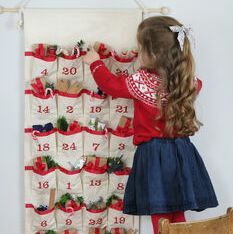 Luksuzni personalizirani adventski kalendar od tkanine