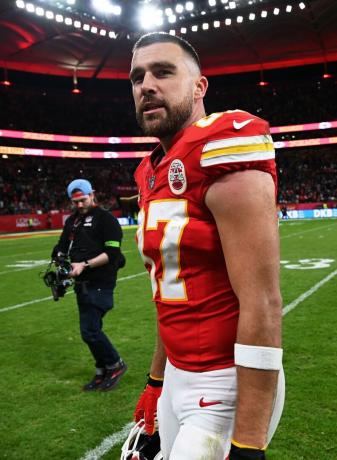 travis kelce tijekom njegove igre