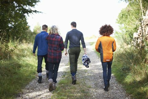 Četiri šetača na selu