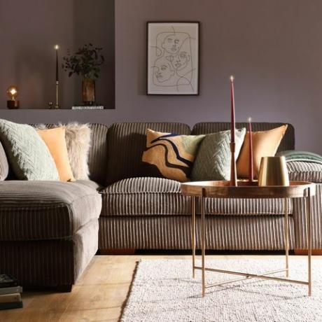 cassie cord tkanina l oblika kutna sofa