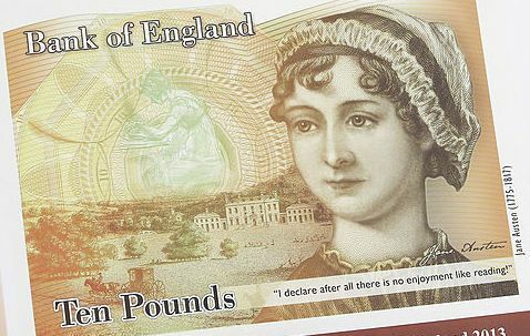 Jane Austen na novoj novčanici od deset funti - 10 funti