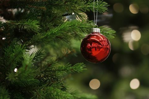 Božićna babuška visi sa stabla