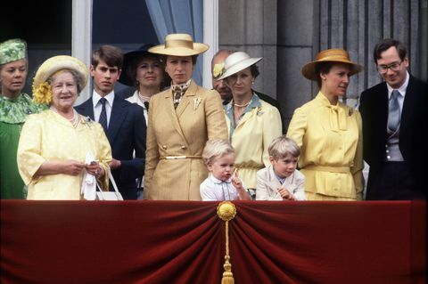 Princeza Anne na balkonu Buckinghamske palače, 1980