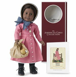 američka djevojka lutka originalni likovi addy walker i knjiga prikazana s retro kutijom i priborom
