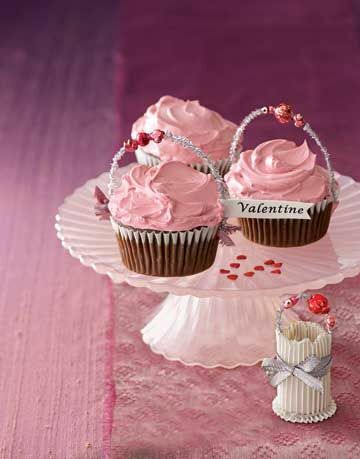 ružičasti valentinski cupcakes
