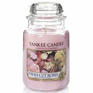 Yankee Candle Mirisna svijeća | Svježe rezane ruže Velika staklenka svijeća | Vrijeme gorenja: do 150 sati