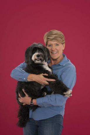 Clare Balding sa svojim psom, Archiejem