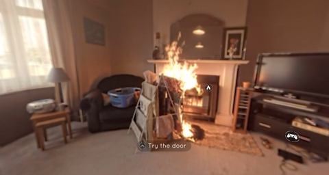 Videozapis požarišta kuće na snimanju
